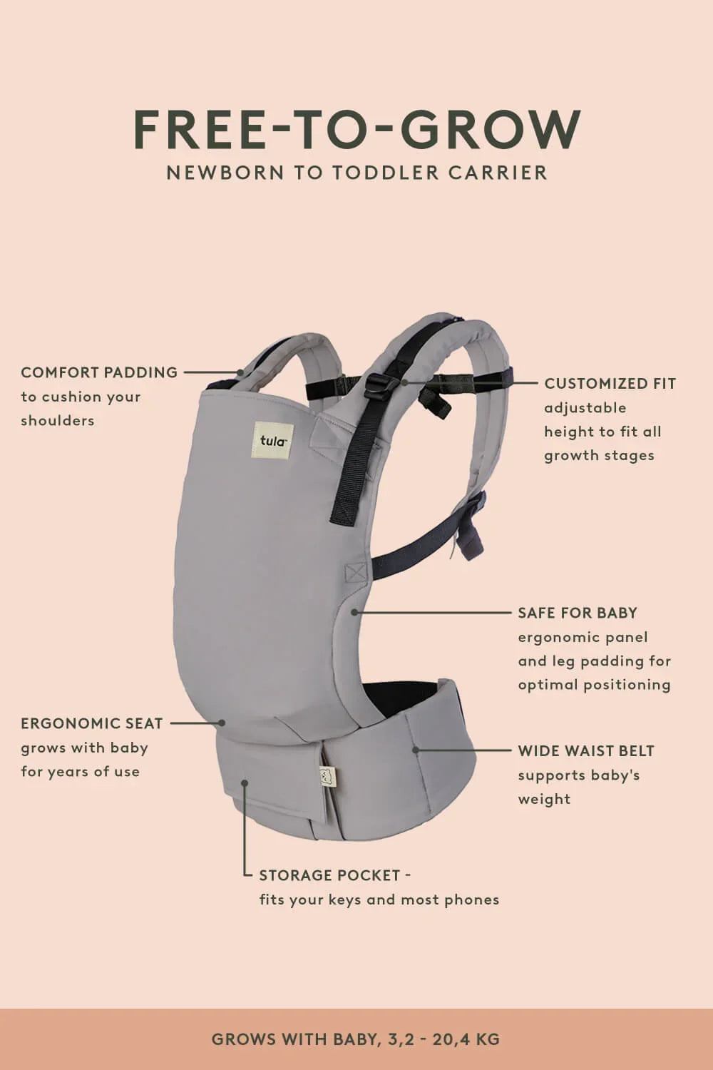 Urbanista – Free-to-Grow Mesh Baby Carrier for Everyday Comfort