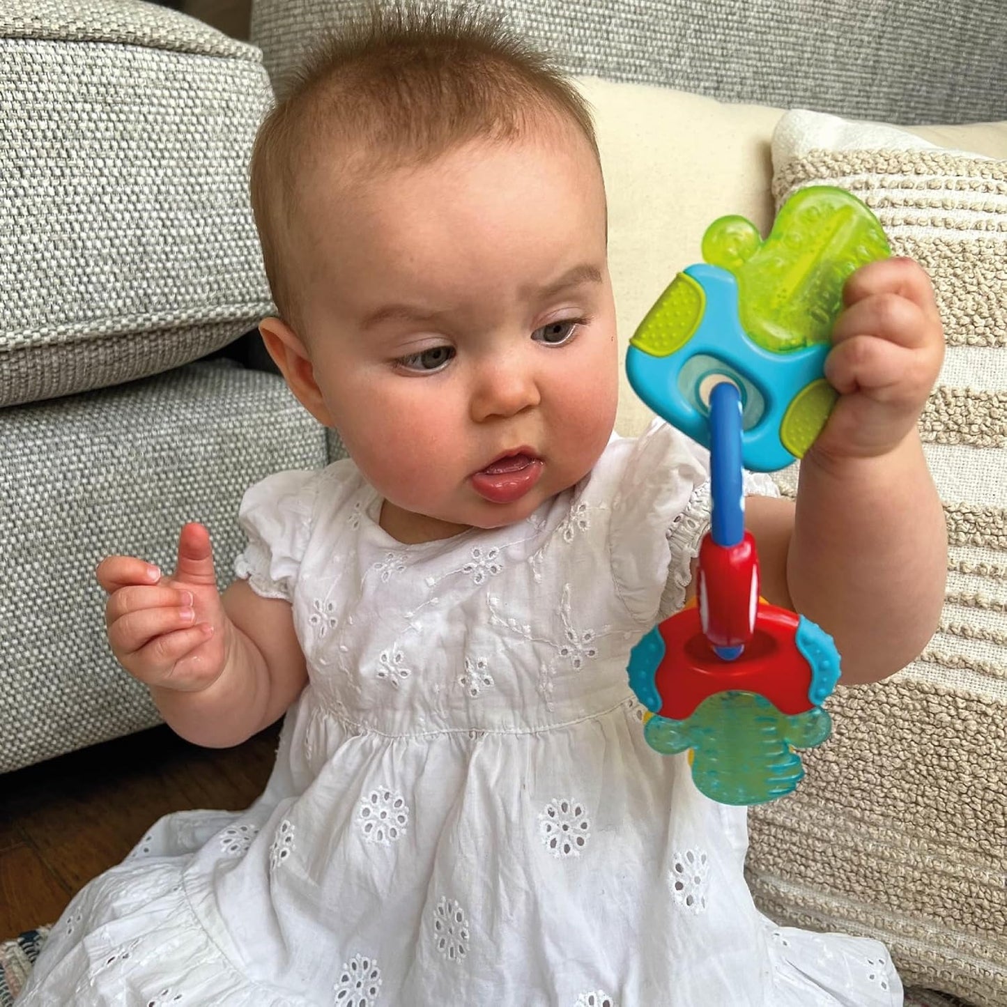 Colorful Baby Teething Keys Rattle – BPA-Free Sensory Teether Toy for Infants