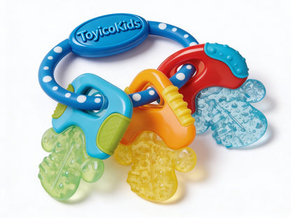 Colorful Baby Teething Keys Rattle – BPA-Free Sensory Teether Toy for Infants
